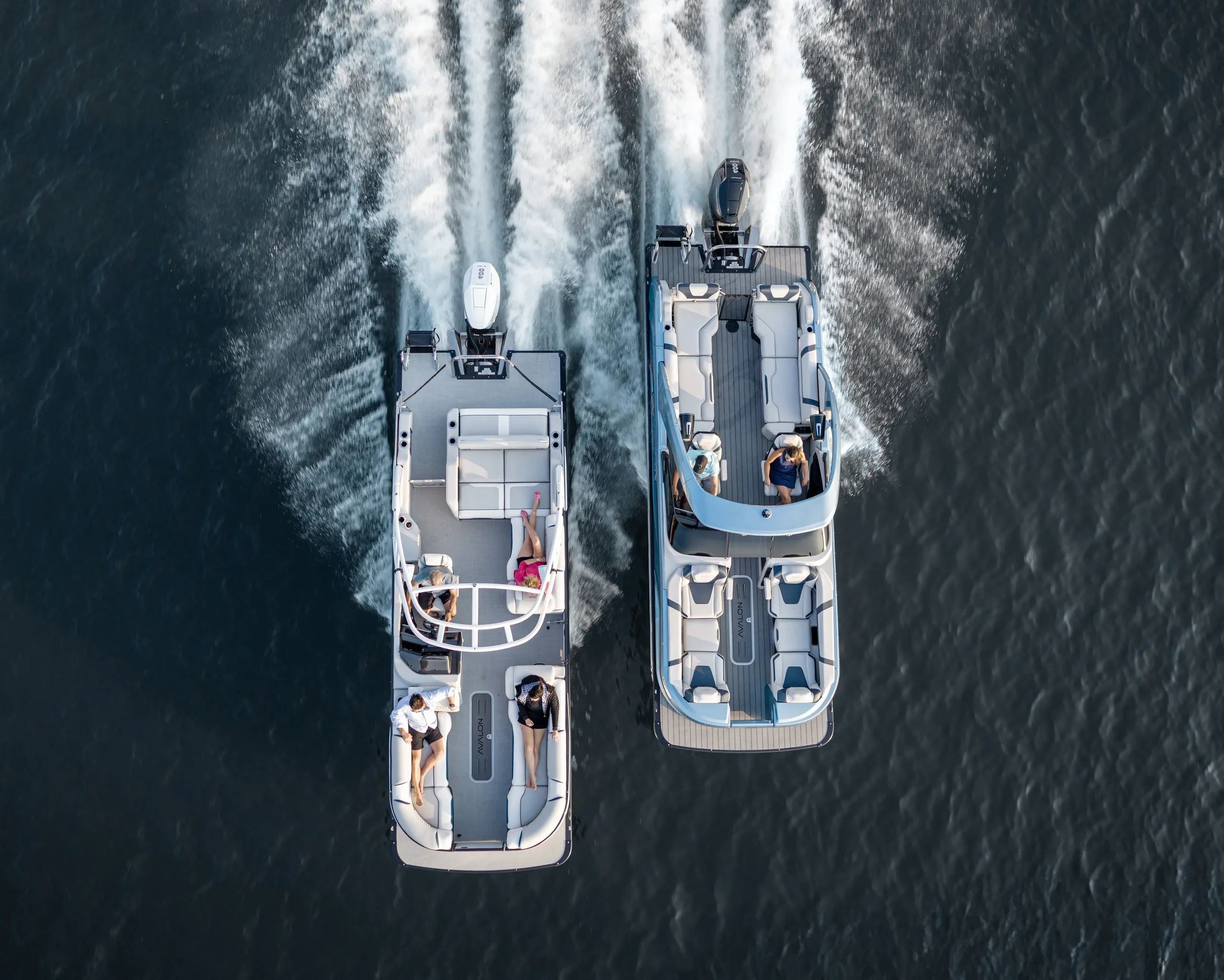 Pontoons Aerial on Water